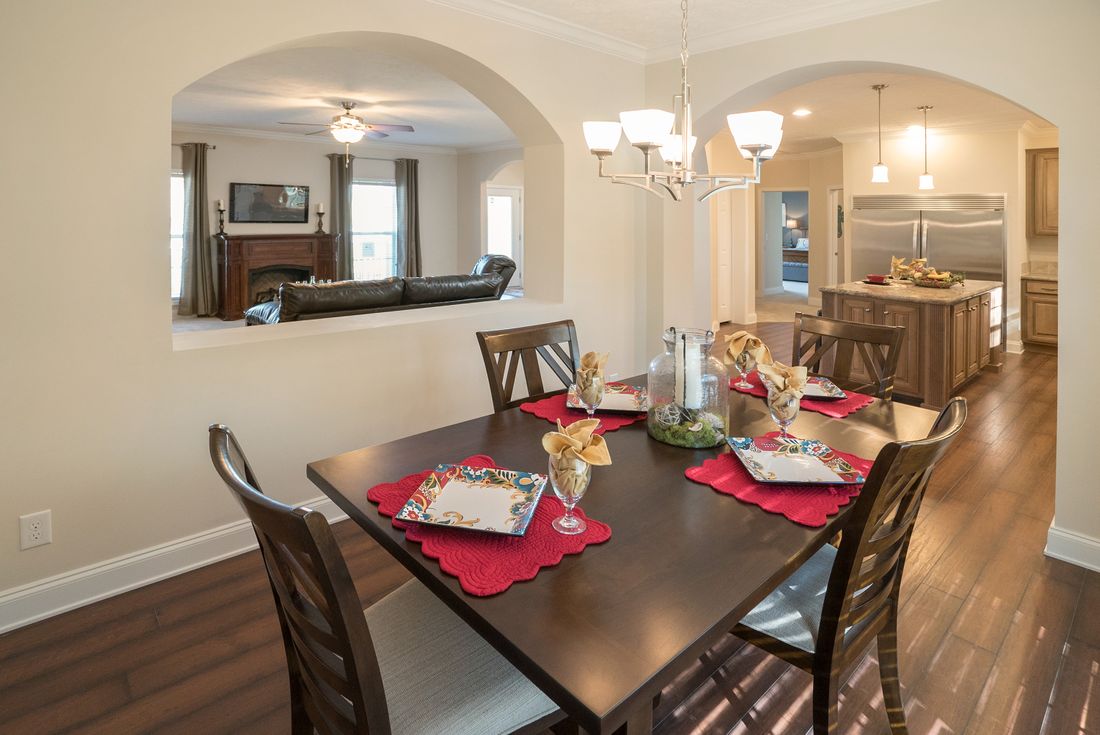 The 1545 JAMESTOWN Dining Room. This Manufactured Home features 3 bedrooms and 2 baths.
