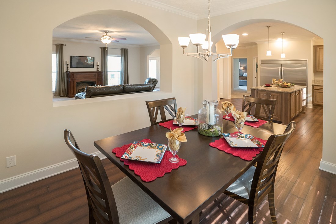 The 3545 JAMESTOWN Dining Area. This Modular Home features 3 bedrooms and 2 baths.