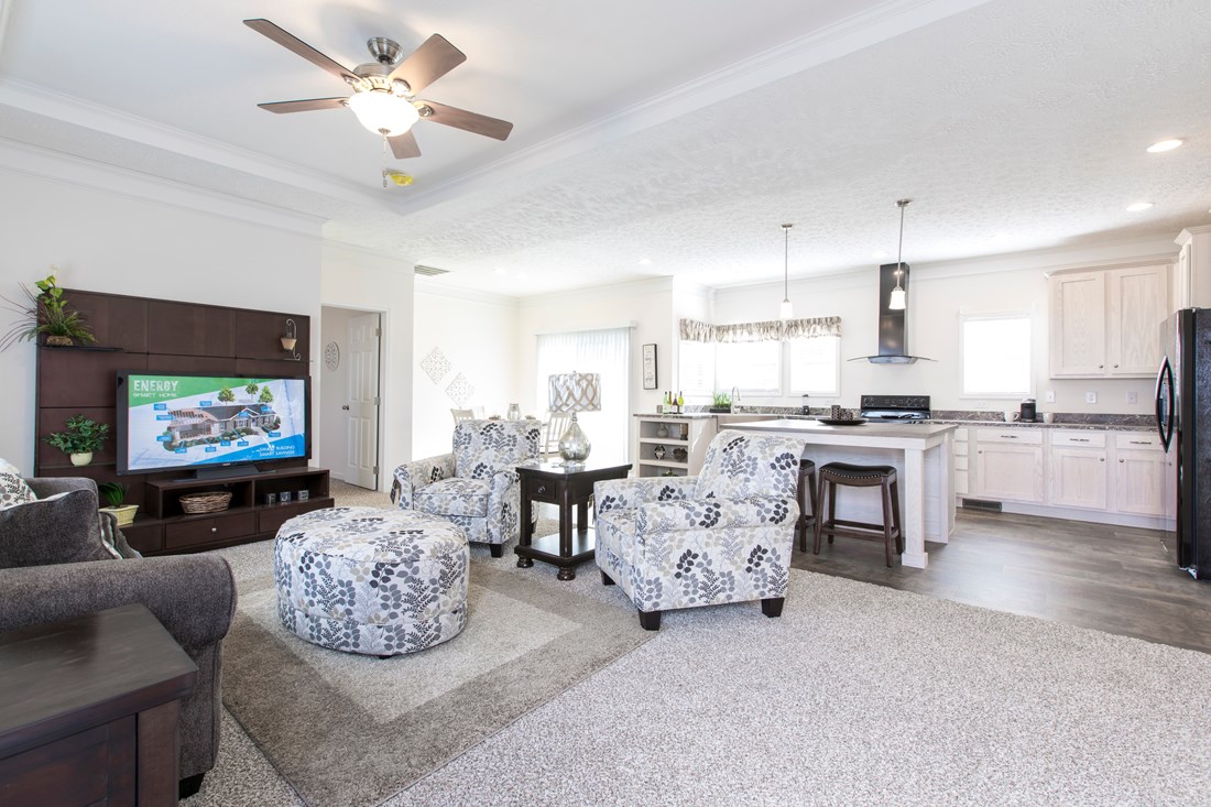 The 3558 JAMESTOWN Kitchen. This Manufactured Mobile Home features 3 bedrooms and 2 baths.