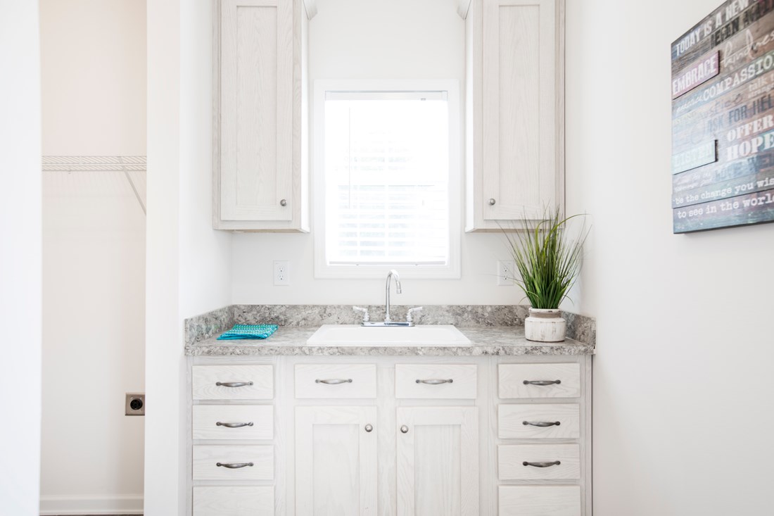 The 3558 JAMESTOWN Utility Room. This Manufactured Mobile Home features 3 bedrooms and 2 baths.